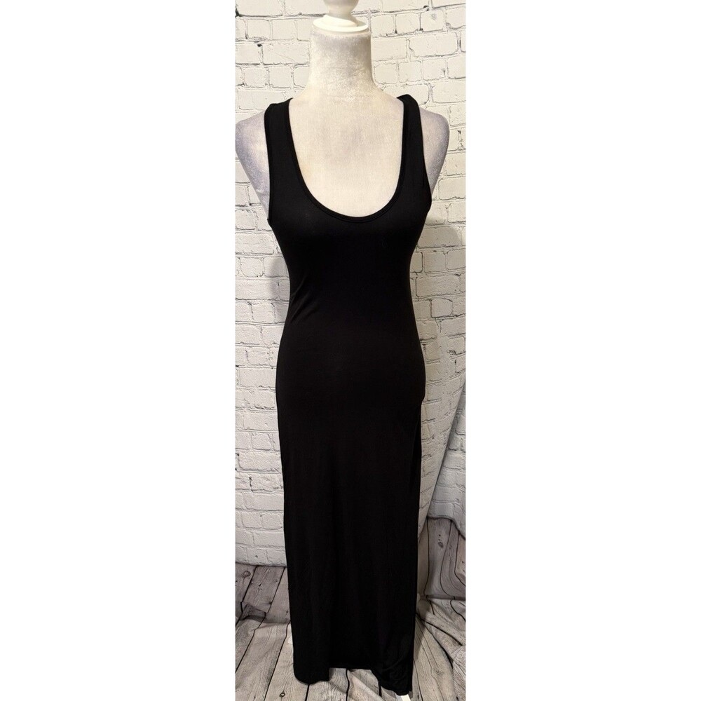 Venus Black strappy back maxi dress Rayon Blend distinctive open back Size Small